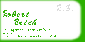 robert brich business card